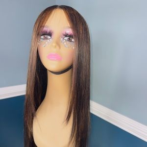 100% Mink Straight Luxury Highlight Glue-Less Wig Unit
